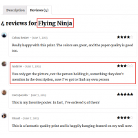 Customer Review Front View