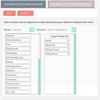 Manage SubPanel Fields Configuration for  Export