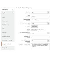 Shipping Method Configuration