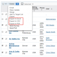 Export ListView Data
