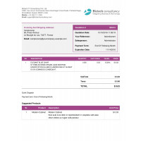 Creative Quotation Order Report Template