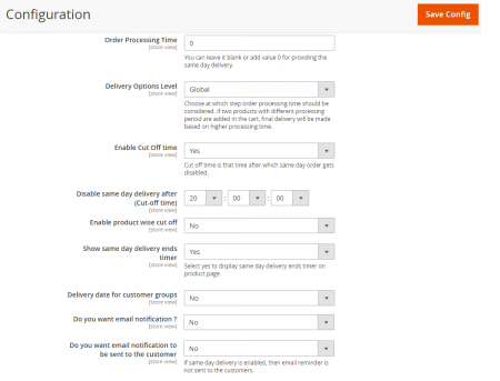 Delivery Configurations