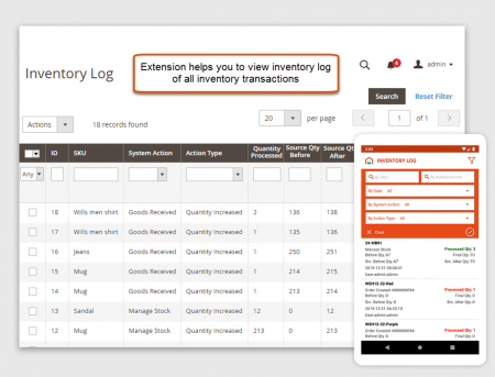 magento 2 inventory management software Inventory Log