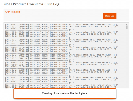 magento 2 multi language Cron Logs