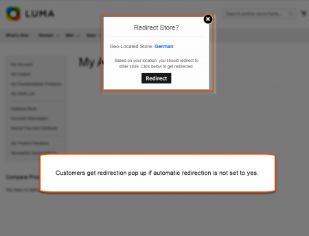 magento 2 geoip redirect Front End