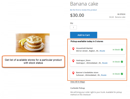 magento 2 store locator Product Detail