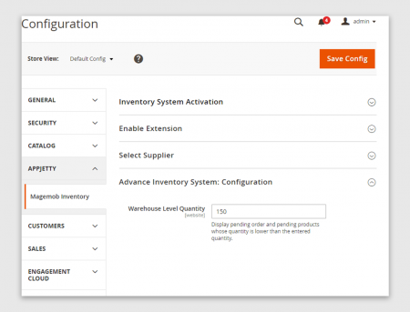 magento 2 inventory management software Low Stock Configuration