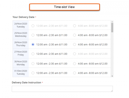 Timeslot View