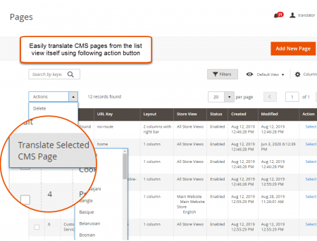 magento 2 module translation Translate CMS Pages