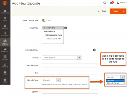 magento 2 zip code validation Add ziprule