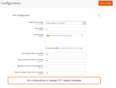 Manage OTP