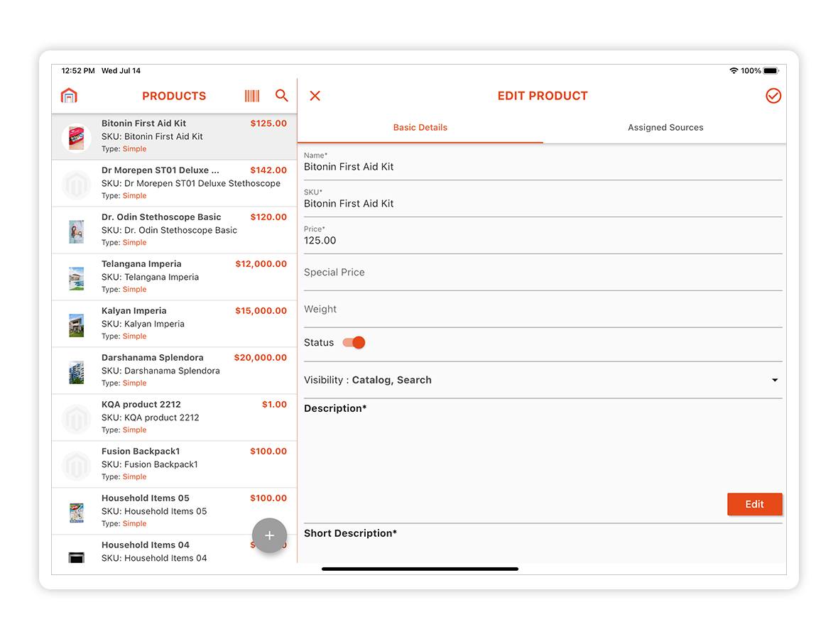 magento 2 admin app Edit Product