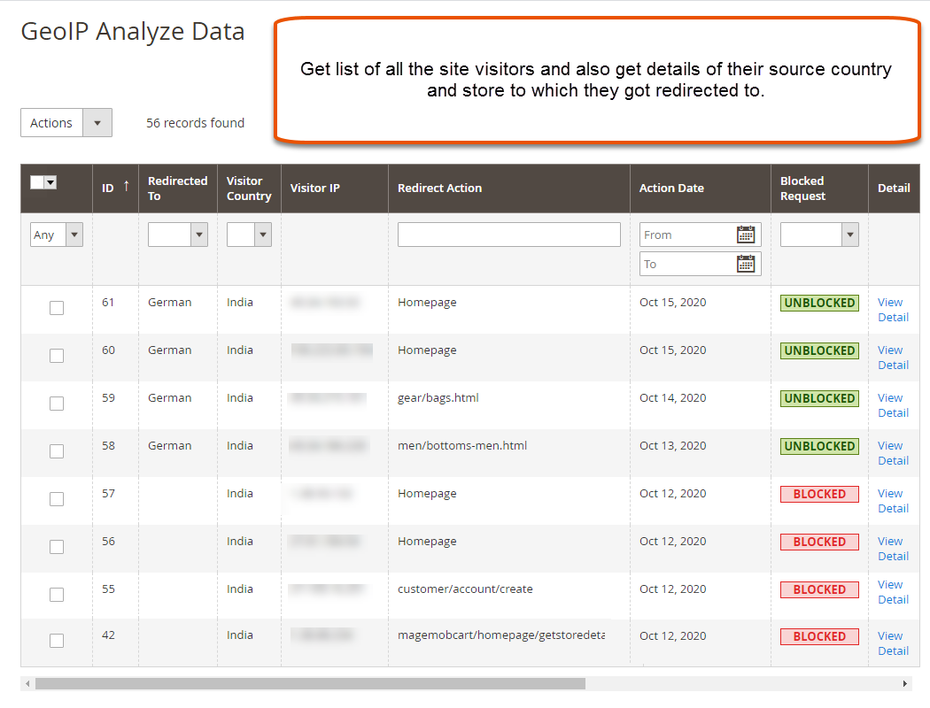 magento 2 geolocation redirect Redirection Analytics