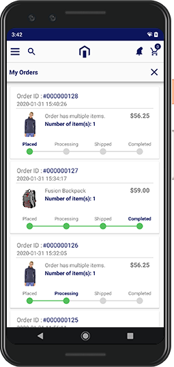 magento 2 mobile app builder development order management