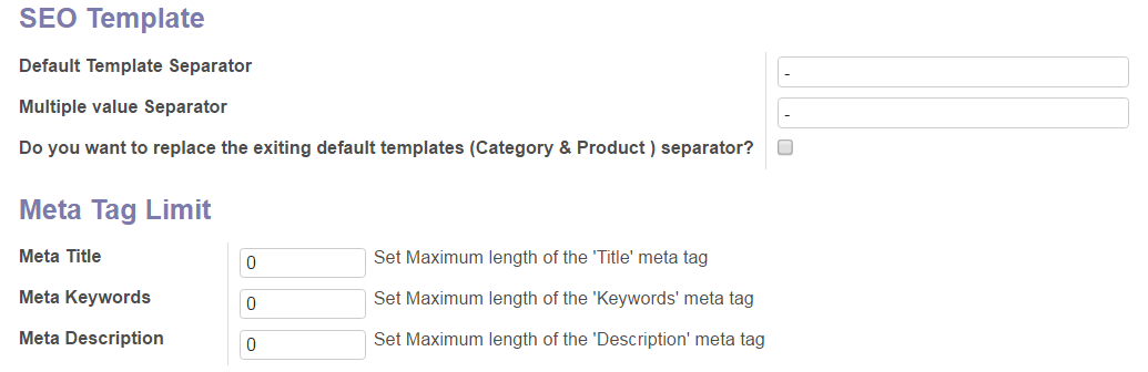 Restrict Meta Tag Limit