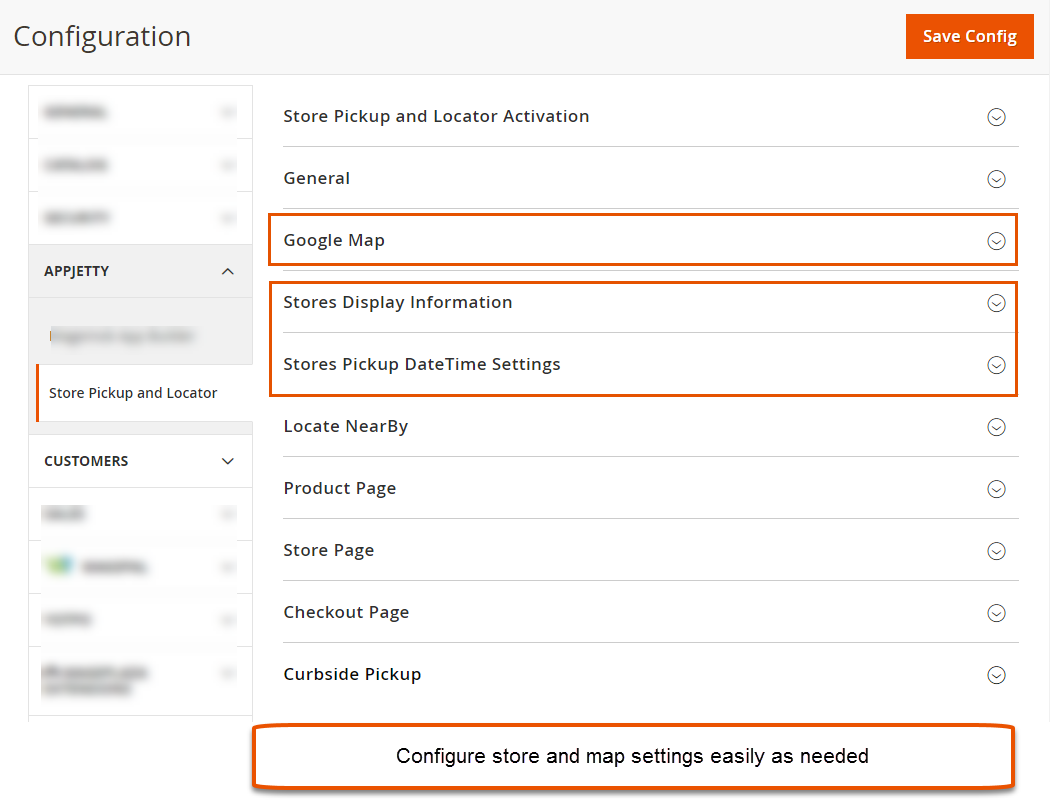magento 2 store pickup Configure Store and Map Settings
