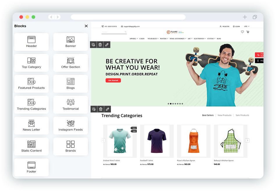 Predefined Magento 2 Themes and Custom Snippets